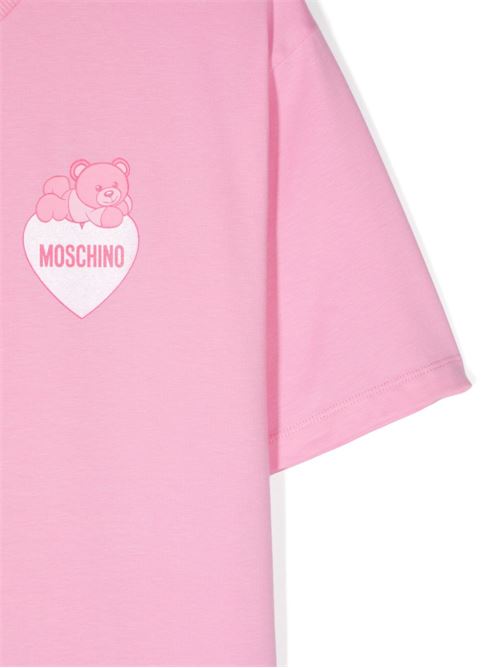 T-shirt bambina maniche corte MOSCHINO KID-TEEN | HGM060LBA1150243